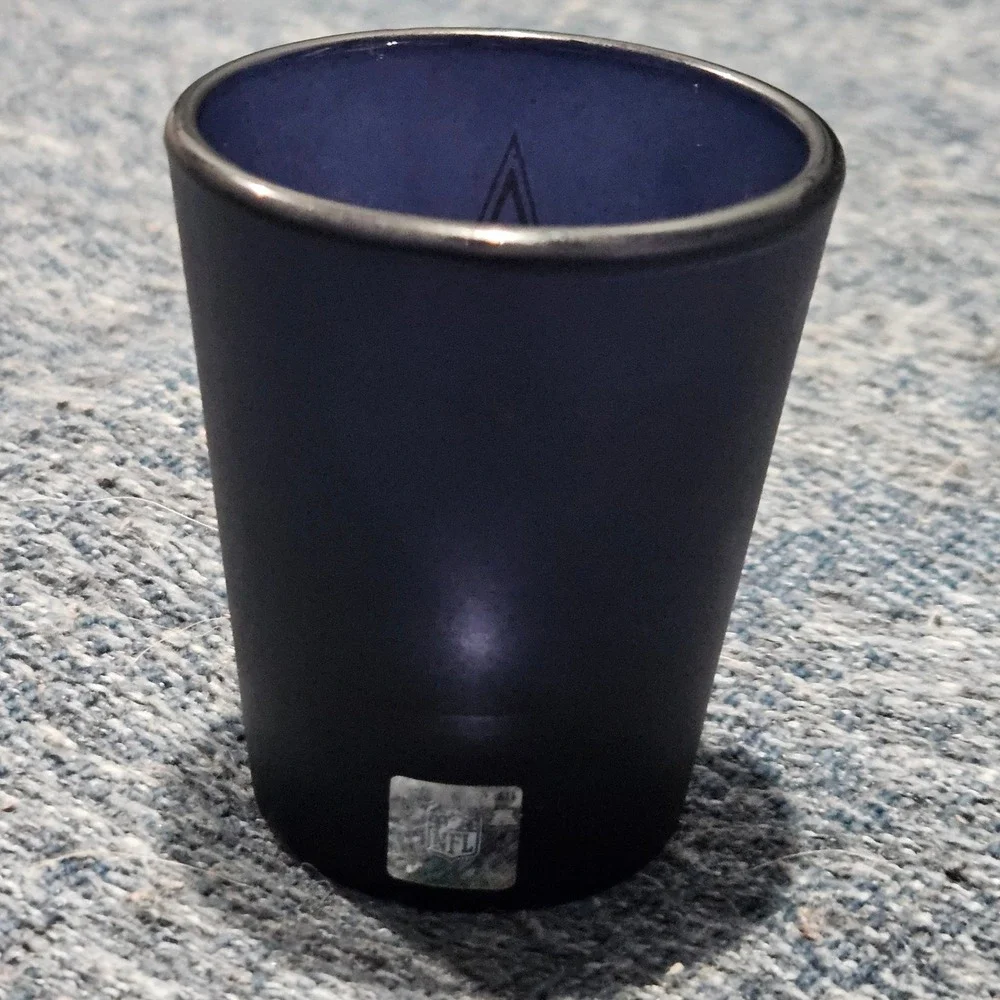 Dallas Cowboys NFL Shot Glass Matte Black Blue Silver Star Logo Barware